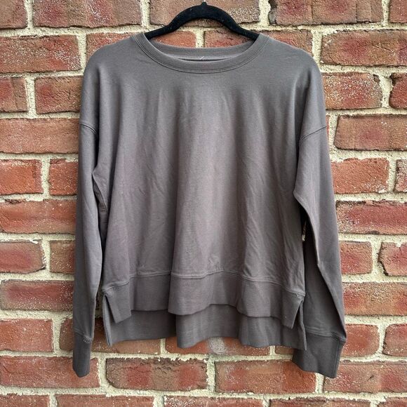 Eileen Fisher $168 Pima Cotton Stretch Jersey Box-Top sweatshirt petite small - Picture 1 of 11